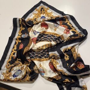 Echo Black and Gold Baroque Scarf